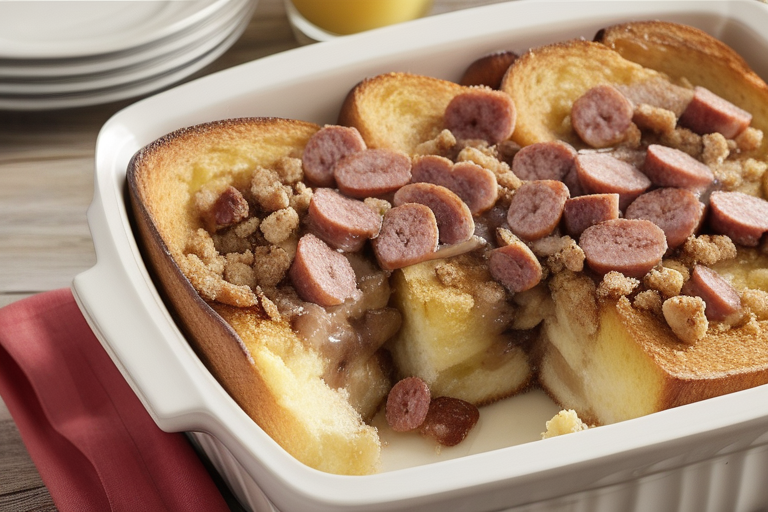 french toast casserole with sausage