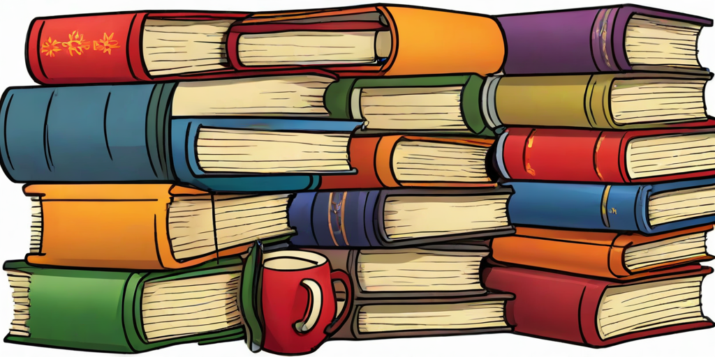 books stacked clipart
