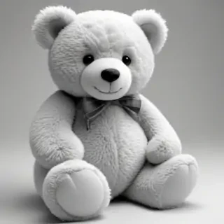 teddy bear clipart black and white