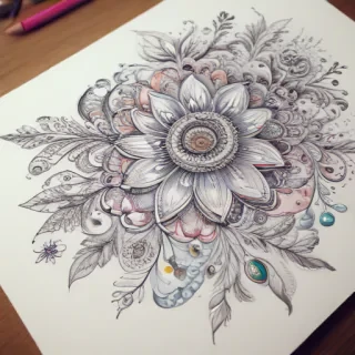 flower doodle art