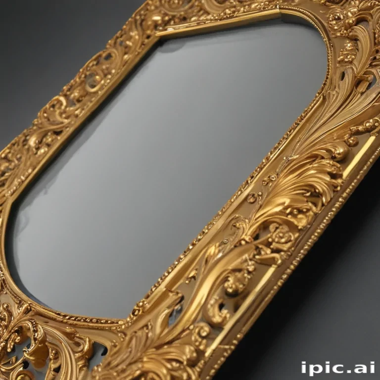 gold frame transparent