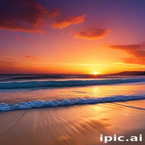 sunset on the beach backgrounds