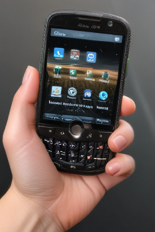 Hand Holding a Smartphone with Colorful App Icons on Display