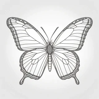 outline drawing of a butterfly