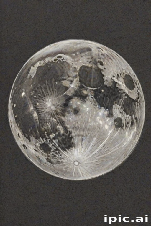 drawing of the moon