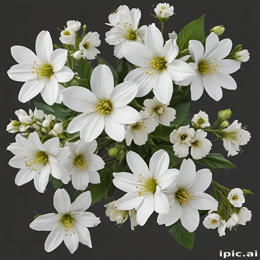 white flowers png transparent