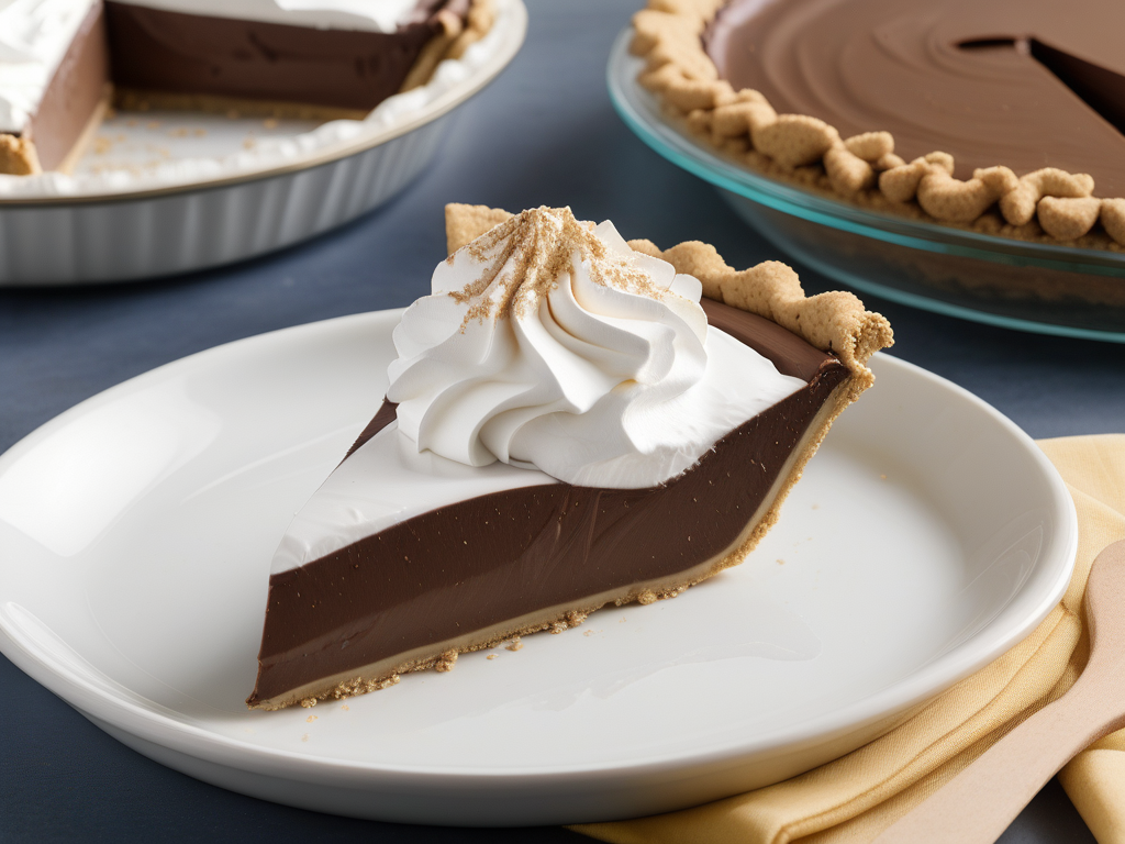 chocolate cream pie with graham cracker crust