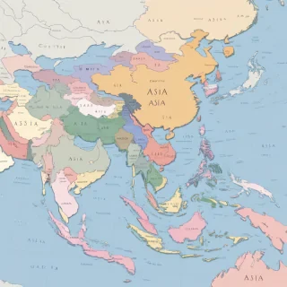 asia map countries