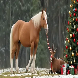 merry christmas horse images