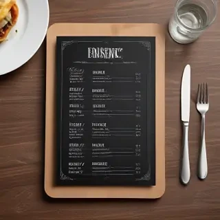 restaurant menu mockup
