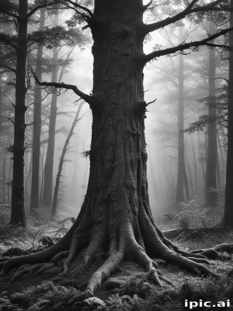 forest clipart black and white