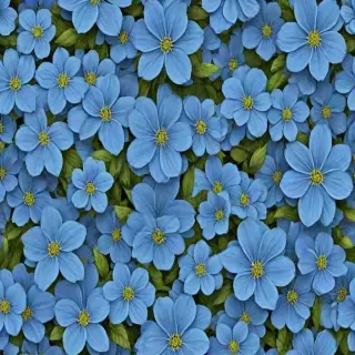 blue flowers clipart