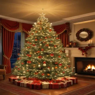 retro christmas image