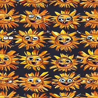 cartoon suns