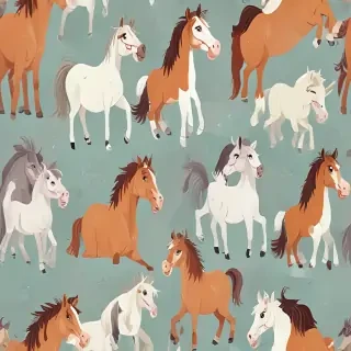 cartoon horses