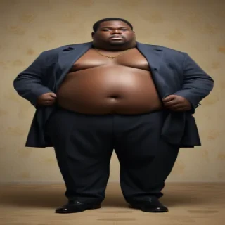 black fat man