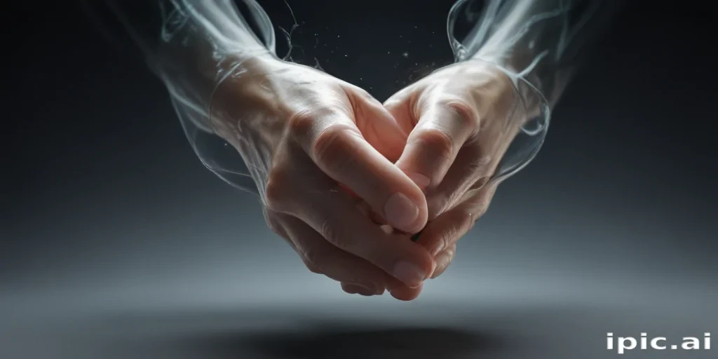transparent praying hands