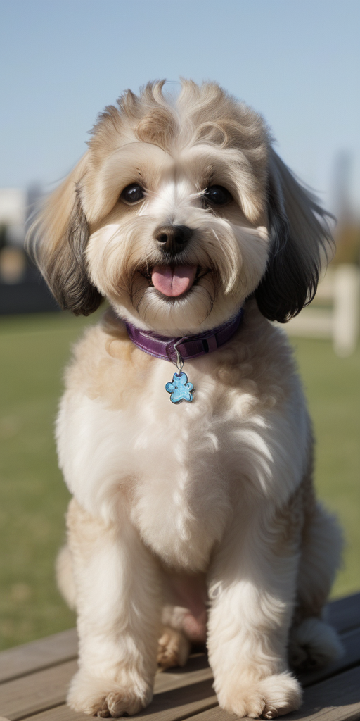 A Happy and Playful Dog Enjoying a Sunny Day Outdoors.