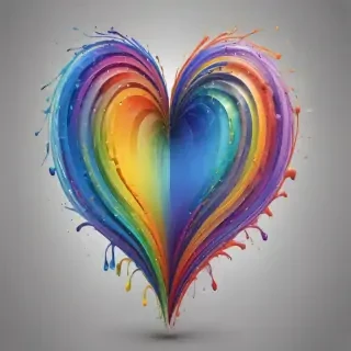 rainbow heart png