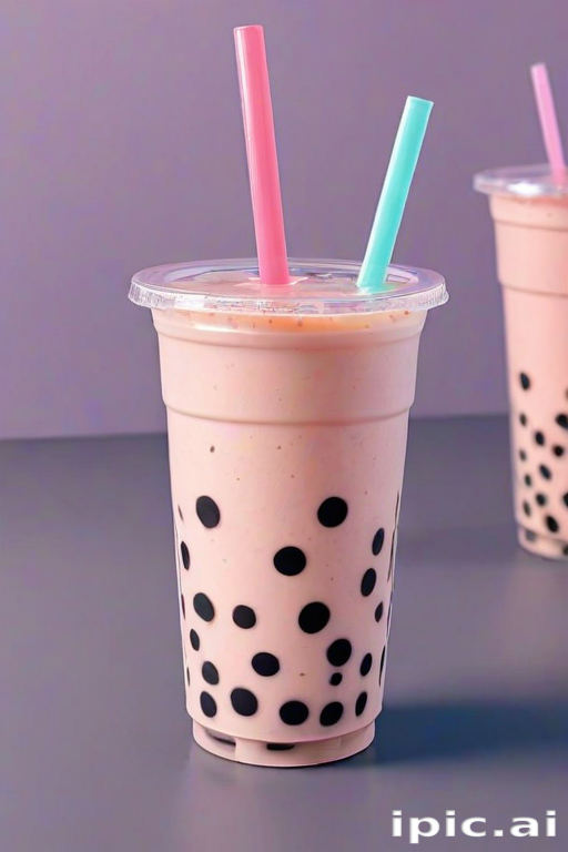 aesthetic boba tea background