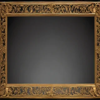 transparent background gold border