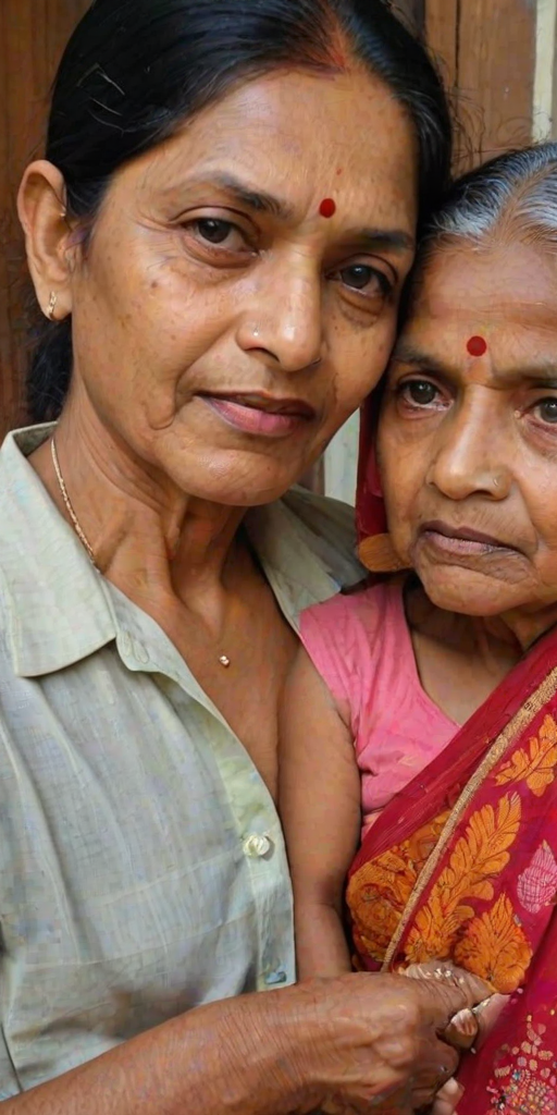 indian son with mom