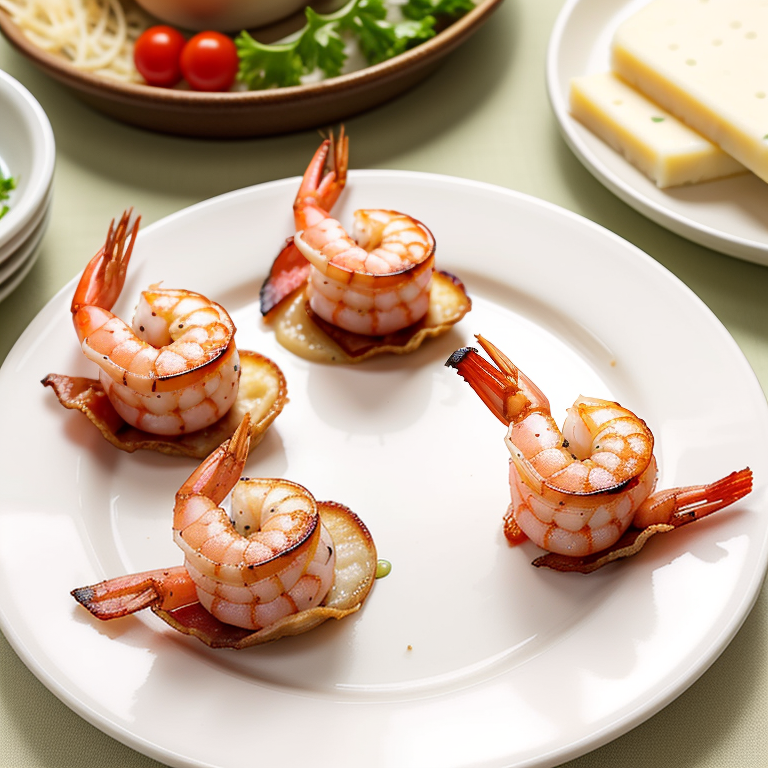 shrimp wrapped in bacon with cheese