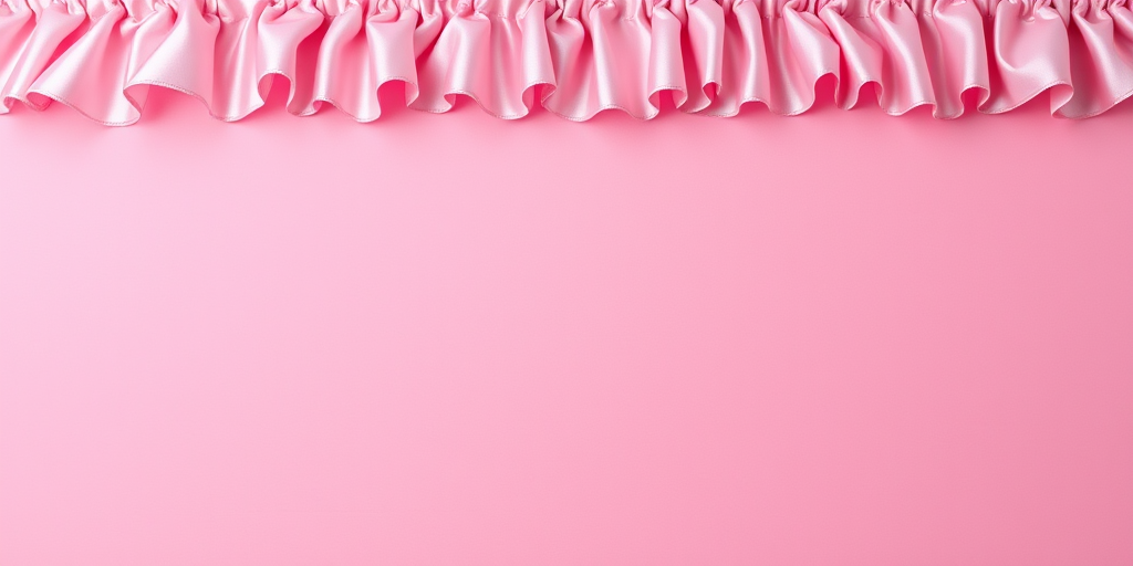 Create a high-resolution image of a textured pink background with a shiny ruffled curtain at the top, using a DSLR camera with a 50mm lens, aperture f/1.8, ISO 100, soft natural lighting, and a shallow depth of field for enhanced image quality.