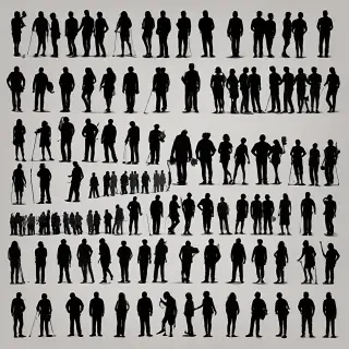 people silhouettes