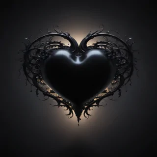 wallpaper black heart
