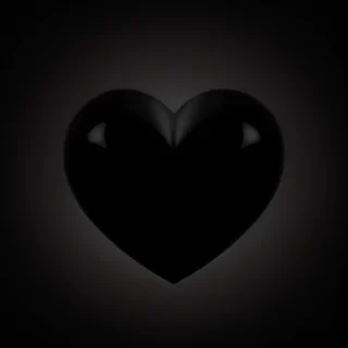 black background heart