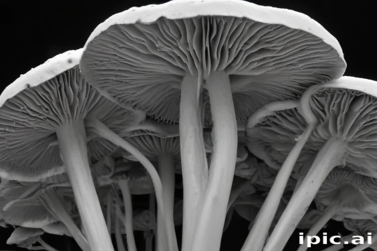 mushroom black and white