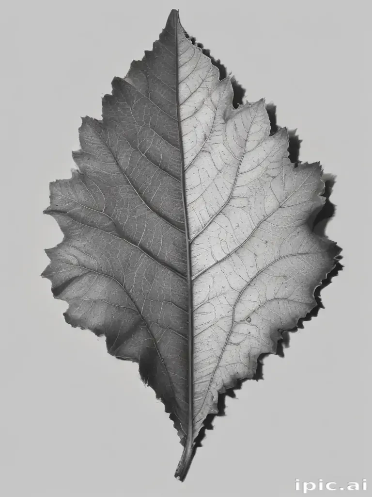 clipart of leaf black and white