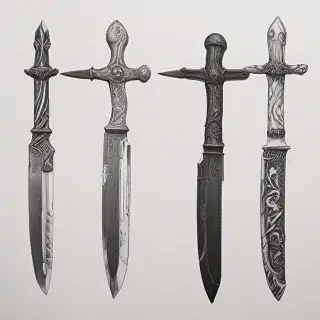 drawings of knives