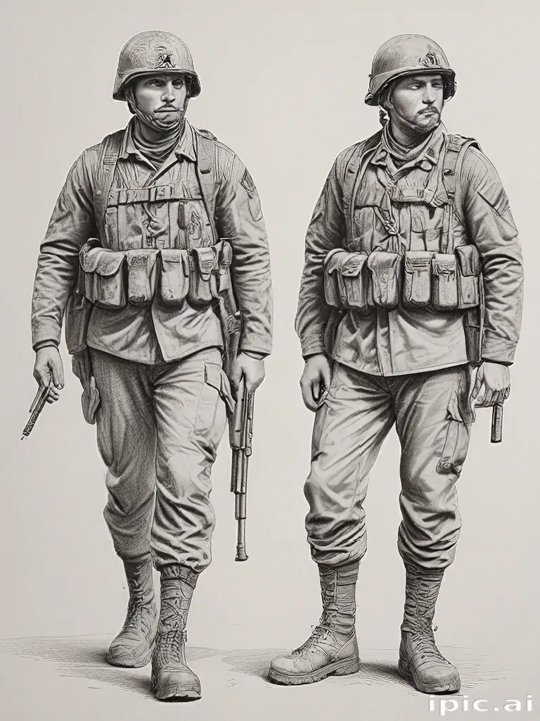 soldiers drawing