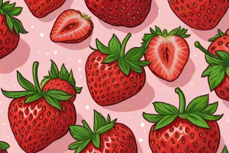 strawberry background aesthetic