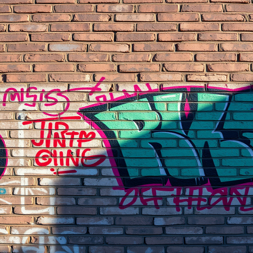 high-resolution texture of a brick wall with vibrant graffiti art, 50mm lens, f/8 aperture, ISO 100, natural lighting, frontal view, digital camera