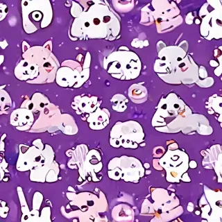 kawaii cute purple wallpaper