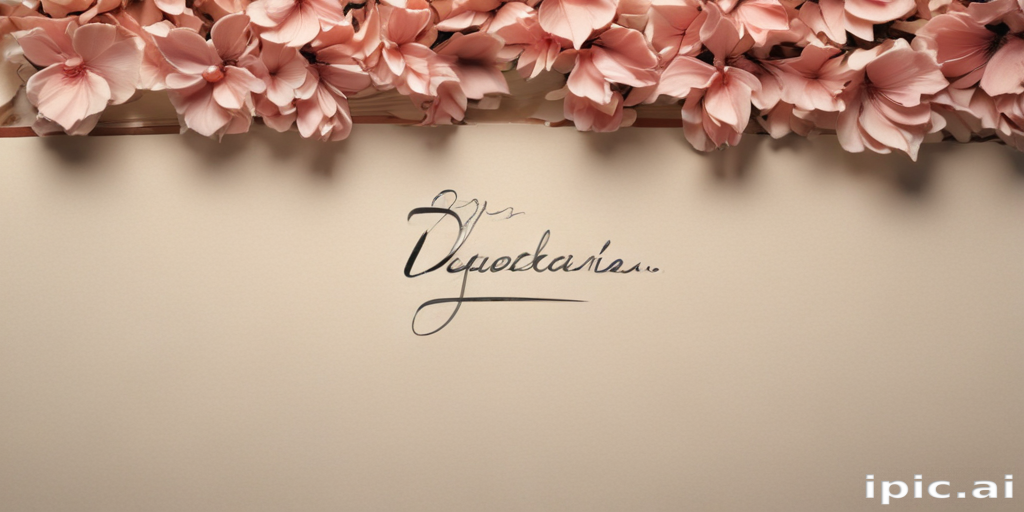 Elegant Floral Arrangement with Handwritten Script on Soft Background