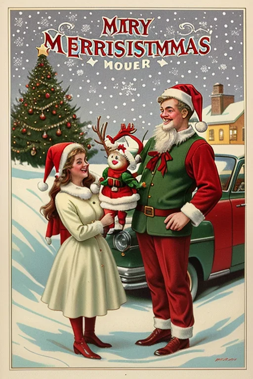 vintage merry christmas image
