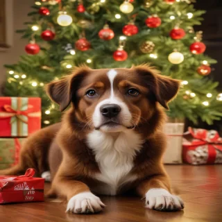 pictures of dogs christmas