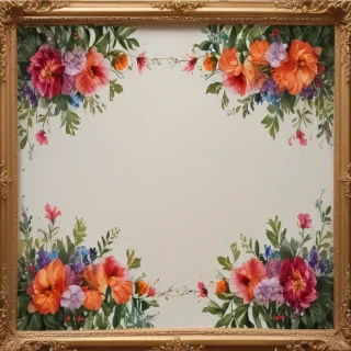 frame with flowers
