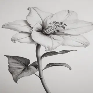 flower pencil drawing