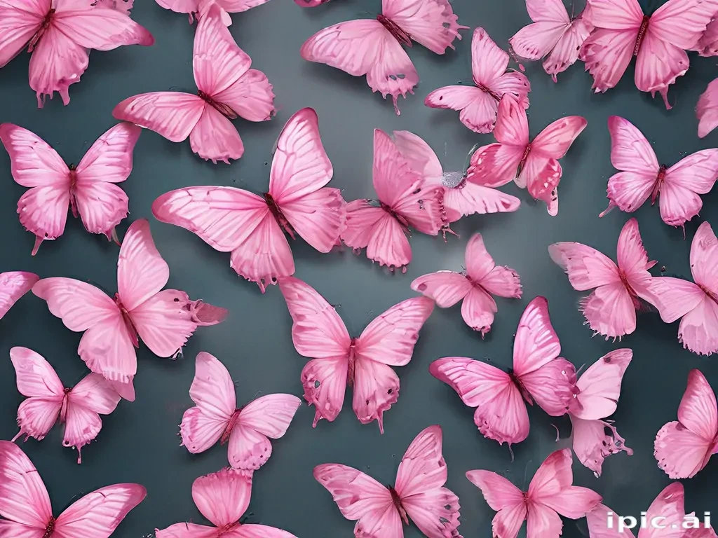 images of pink butterflies
