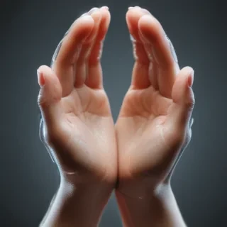 transparent prayer hands