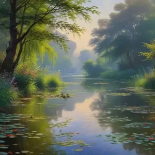 monet painting wallpaper