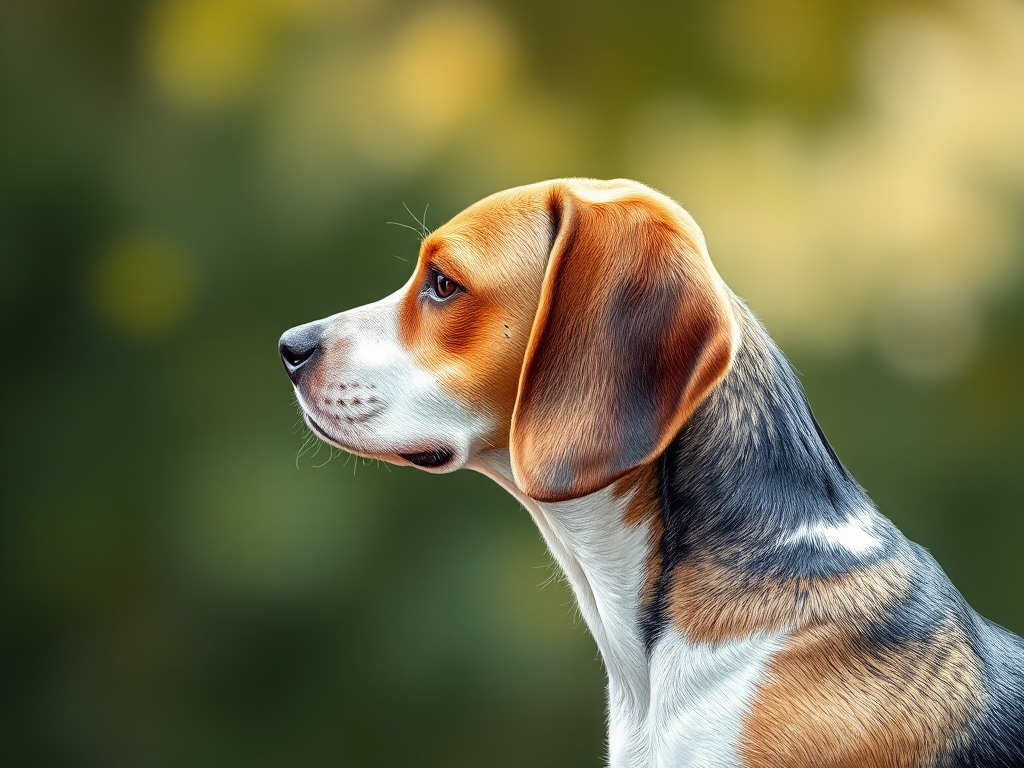 Create a high-resolution sketch of a Beagle in profile view, focusing on fine details and realistic textures, using a Canon EOS 5D Mark IV with a 50mm lens, aperture f/2.8, ISO 200, and natural lighting.