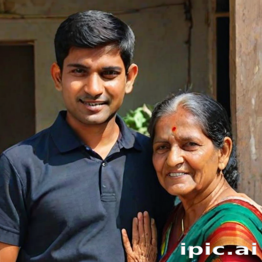 indian son with mom