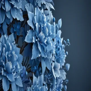 blue floral background