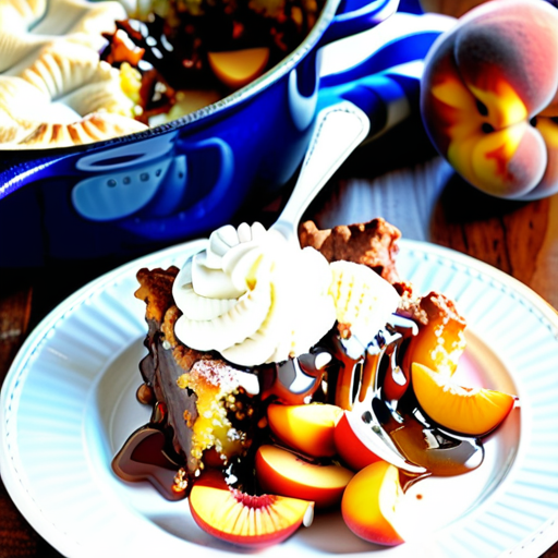 cake mix peach cobbler dutch oven